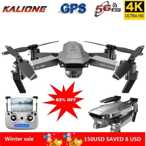 SG907 Professional Drone 4K Selfie HD Dual Camera GPS Follow Wide-Angle Anti-shake 5G WIFI FPV RC Quadcopter Foldable 50X Zoom