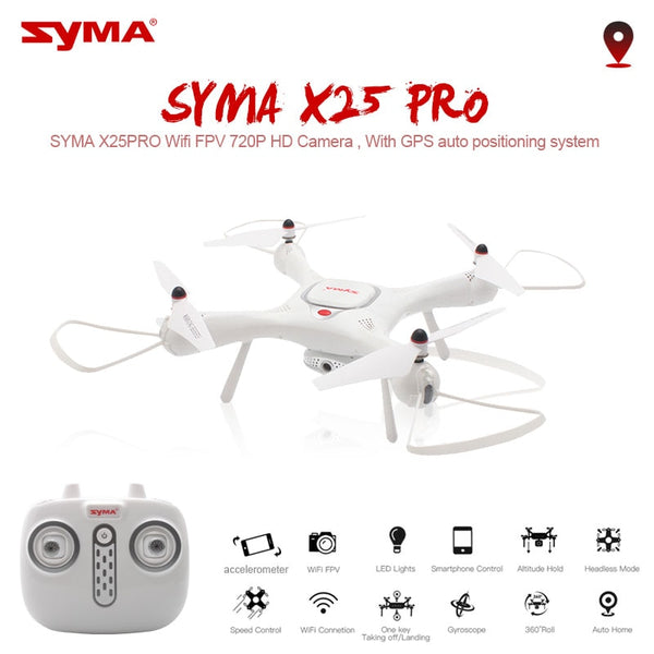 Syma Drone X25PRO Wifi FPV Adjustable 720P RC Drone With Camera Quadcopter RTF GPS Position Altitude Hold RC Dron vs SG900 XS812
